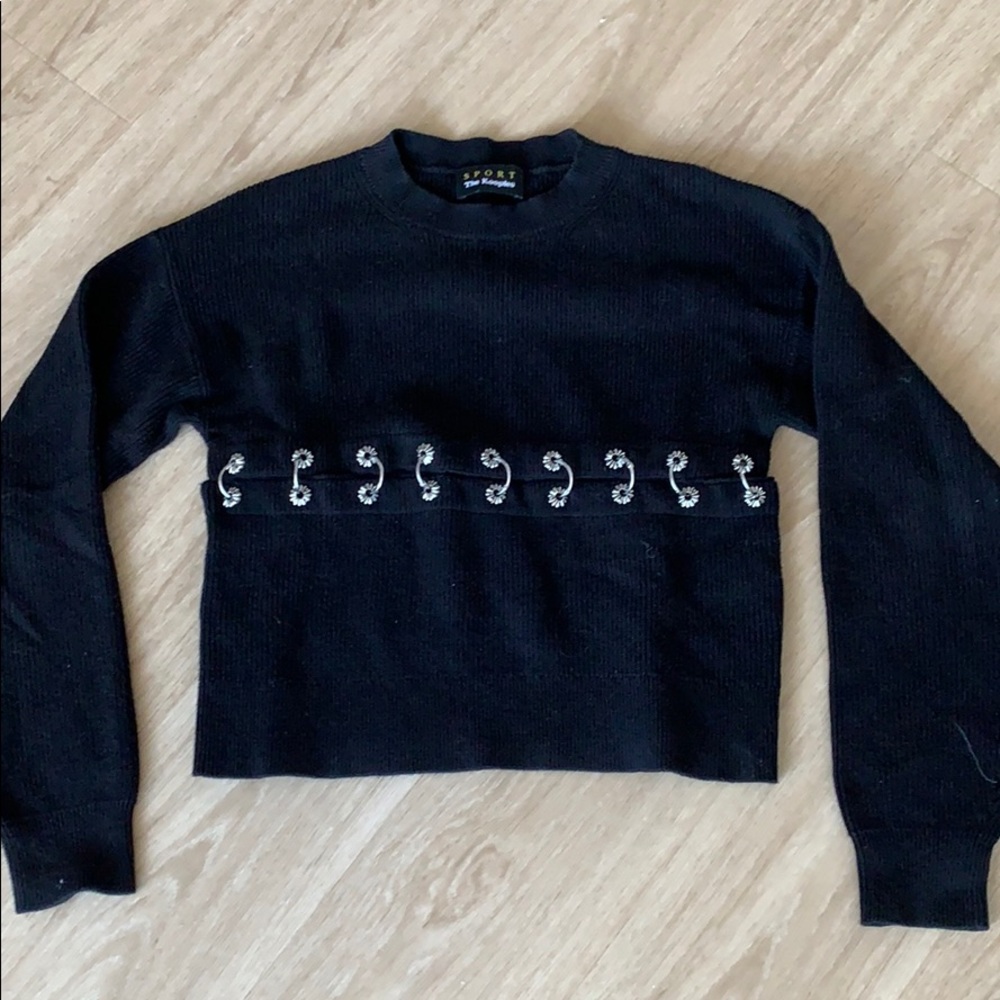 Kooples Sport cut out sweater with metal detail